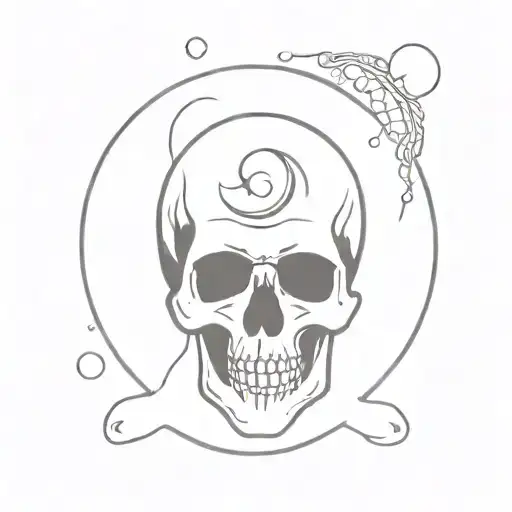 Skull And Moon