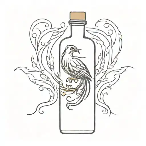 Phoenix Rising From Bottle