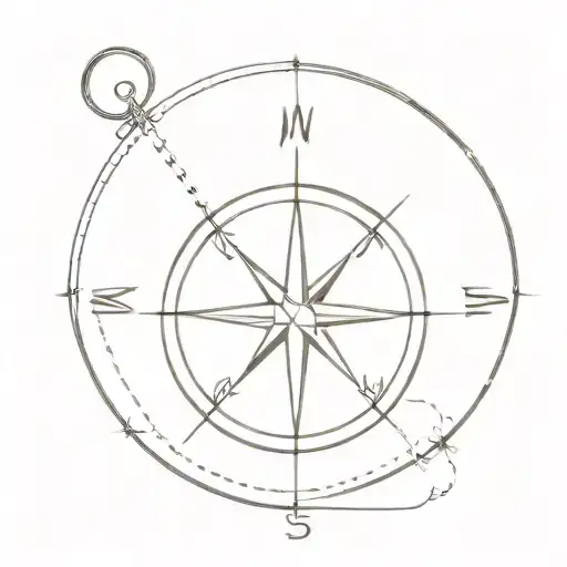 Minimalist Compass Design With A Subtle Rope Detail