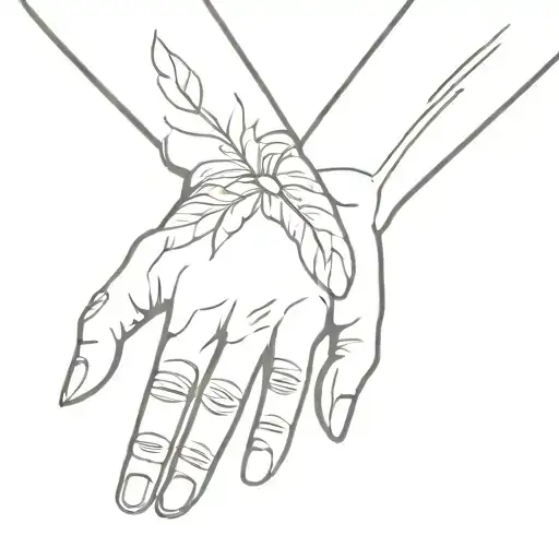 Grand Mother Holding Hands