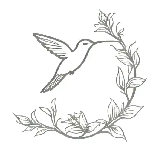 Simple Hummingbird Outline