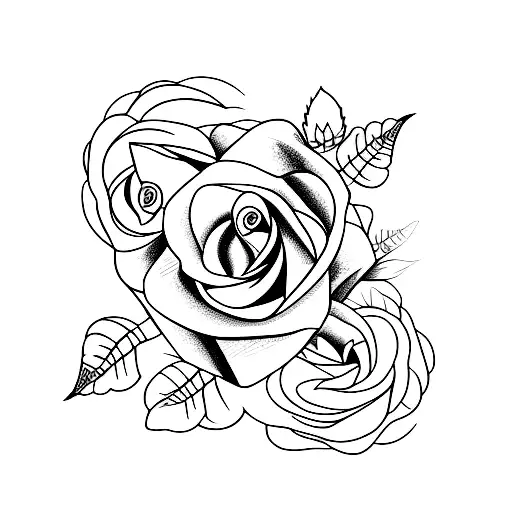 Fineline Rose With Stem As Cursive Words That Say With Pain Comes Strength