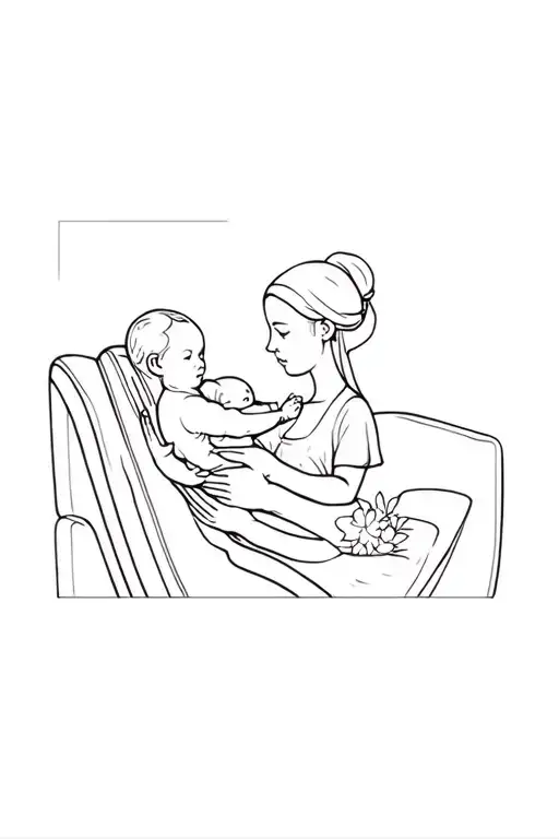 A Woman Holding A Baby In A Hospital