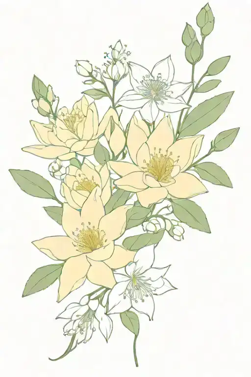 Larkspur Waterlily Bouquet With Leo Constillation