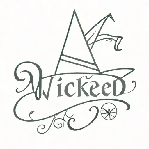 Witch Hat Next To The Word 'Wicked'