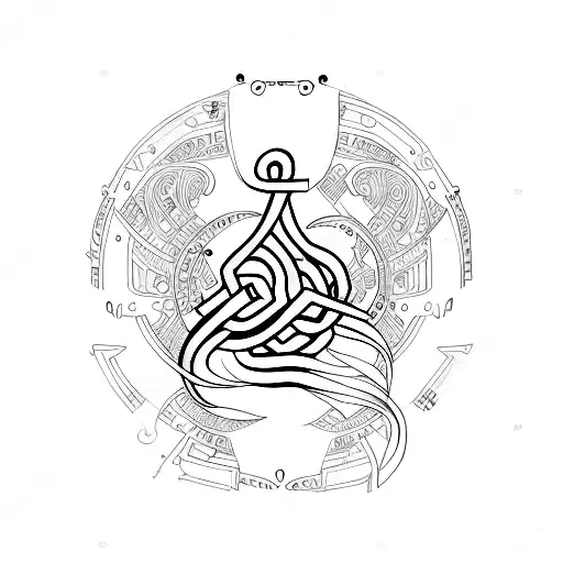 Administrator Symbol Intertwined With Treble Clef