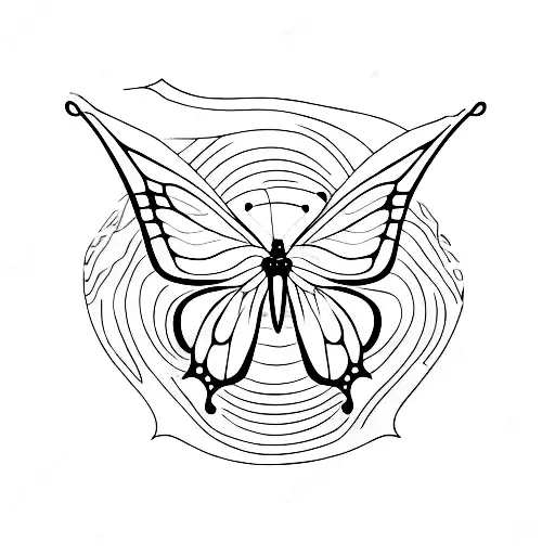 Butterfly Blue Lineal Witchy