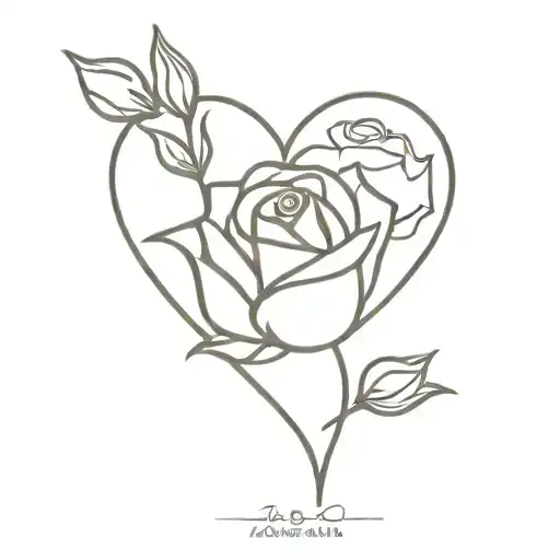 Rose Tulip Heart Shape Two Name Szergej And Zara