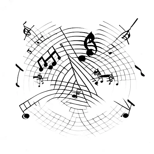 Abstract Representation Of Economic Growth With Musical Elements