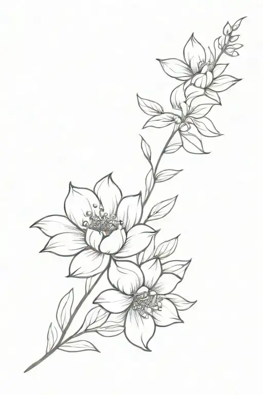 Floral Tattoo For Spine
