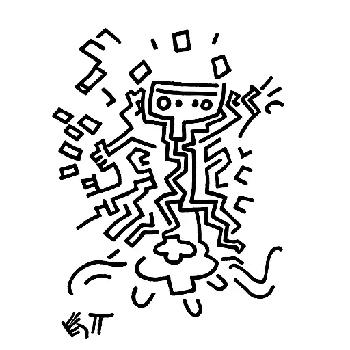 Keith Haring Inspired Little Flower Man