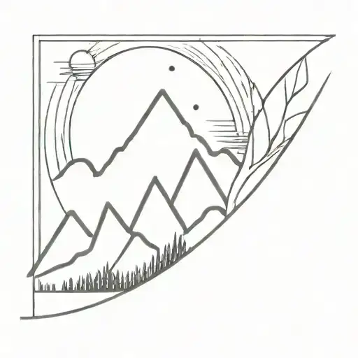 Mountain With Sun Rays