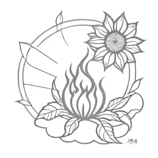 Campfire Inside Sunflower