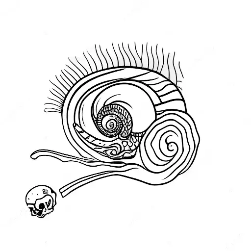 Snail With Skull
