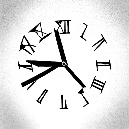 Deth With Scythe And Clock