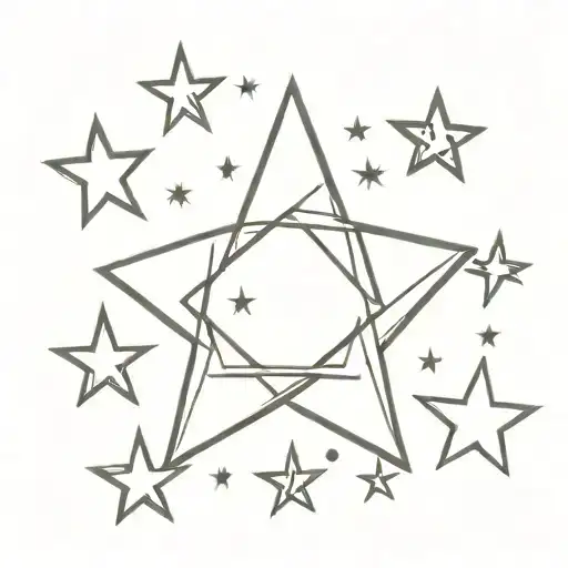 5 Point Stars And Money