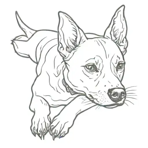 Tattoo That Symbolizes Dead Childhood Dog That Used To Sit On Your Lap