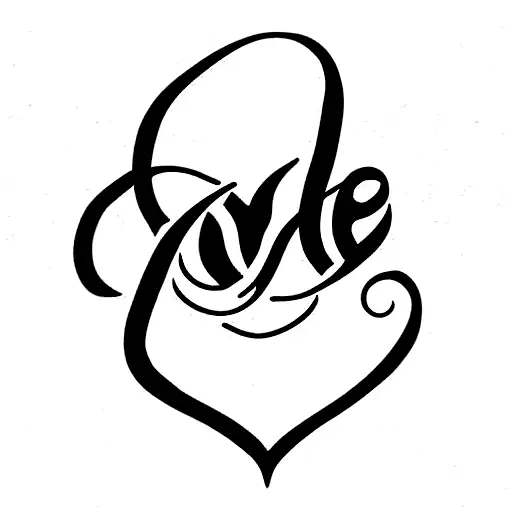 Ambigram Of Love And Lust