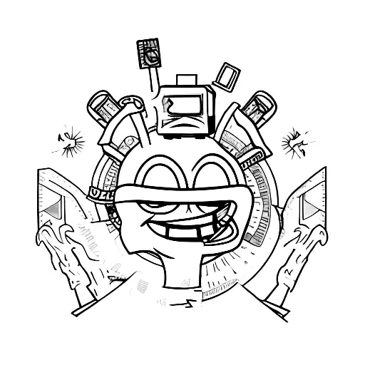 Im Broken Dead Smile Emoji With Scool In Back