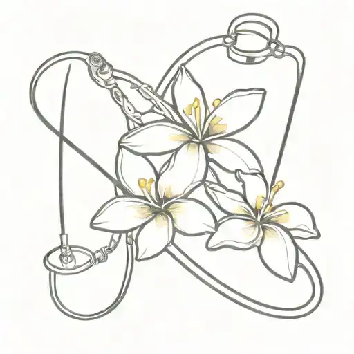 Frangipani With Stethoscope And Phoenix