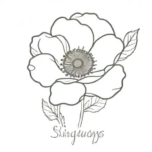 Singular Poppy With The Word Always