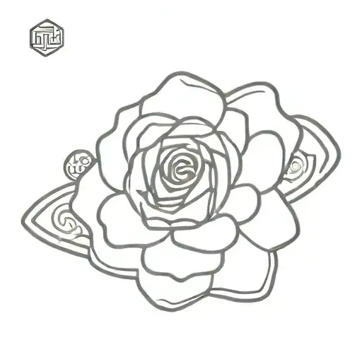 Chinese Rose Bracelet With Tribal Patterns