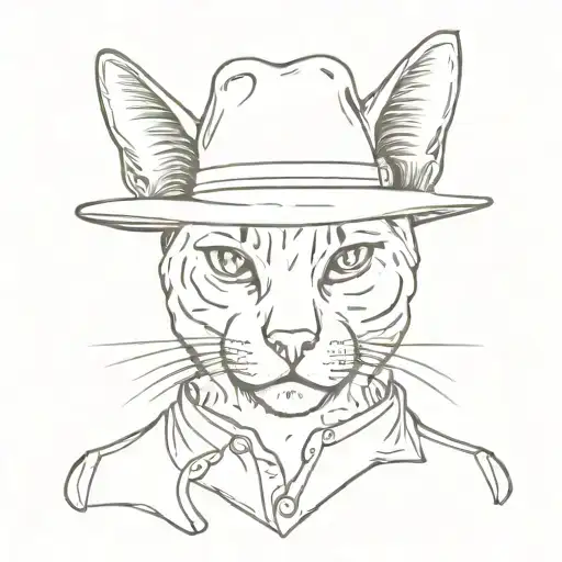 Cowboy Cat Head