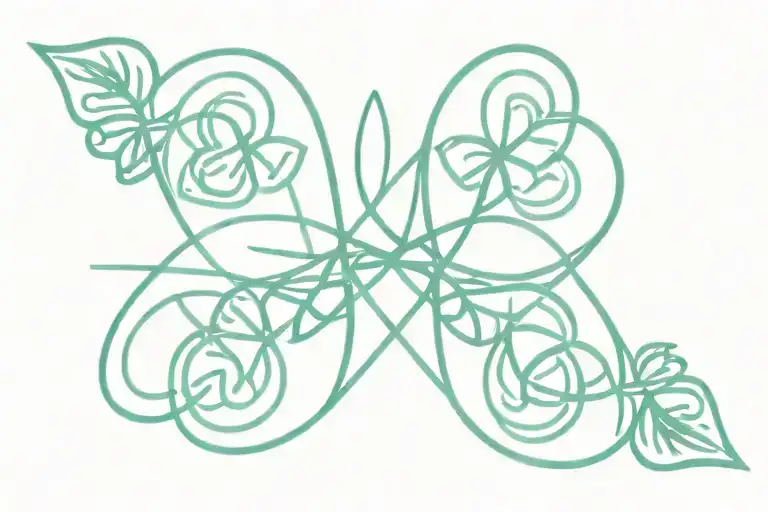 Trinity Knot And Shamrock Intertwined