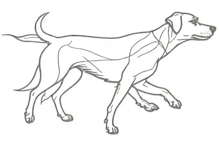 Side View Of A Dog Running