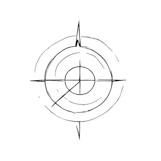 Compas With Empty Circle Shades Around