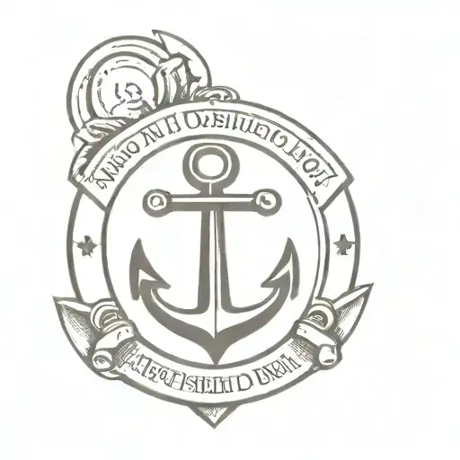 Manuel & Luis With An Anchor In The Center Of The Shield Is Written