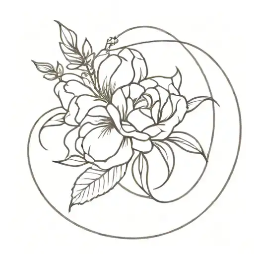 March April Birth Flower Intertwined