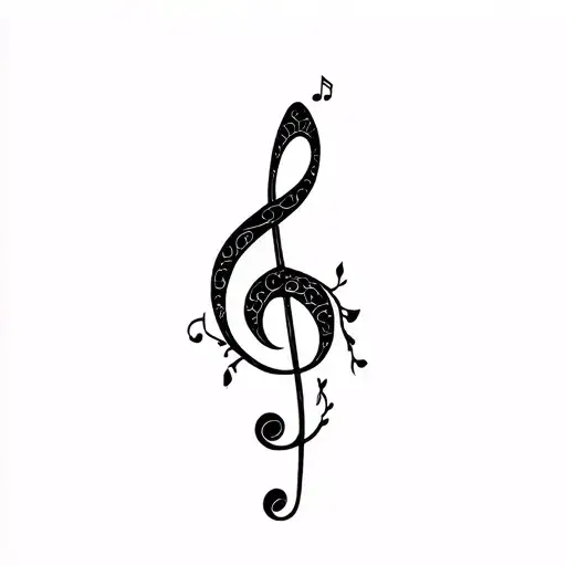 Grapevine Wrapped Around A Music Note