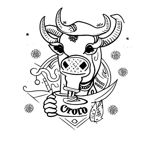 Cow Drinking Patron Tequila