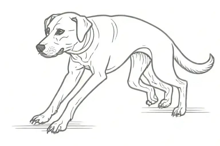 Side View Of A Dog Run Pose