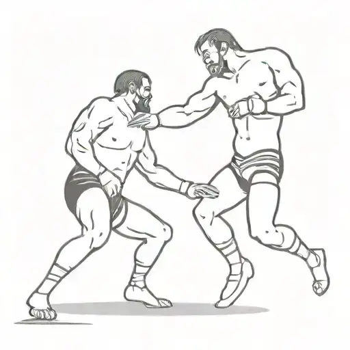 A Dynamic And Powerful Pro Wrestling Move Being Executed In The Wrestling Ring