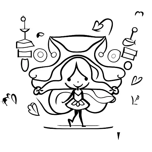 A Whimsical Fairy Holding A Quill Pen And Surrounded By Floating Books