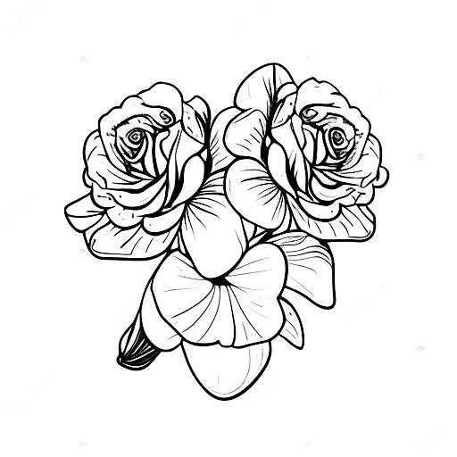 Rose Narcissus Marigolds Bouquet