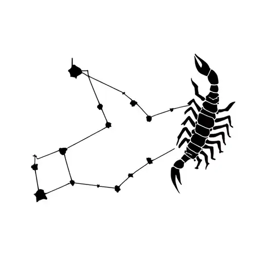 Scorpio Constellation With Scorpio Zodiac Sign