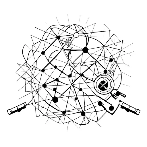 Create A Unique Design Featuring A Gun Intertwined With A Stock Market Graph