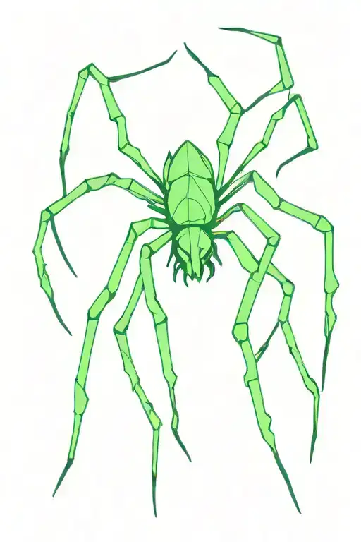 Spider With Neon Green Legs