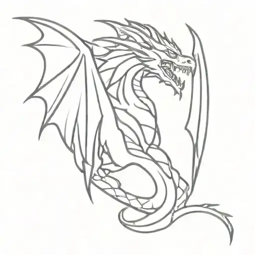 Fantasy Dragon Breathing Fire