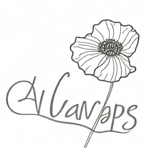 Simple Singular Poppy With The Word Always