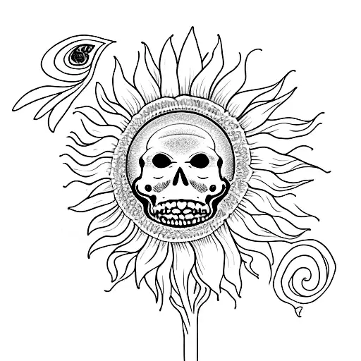Memento Vivere Quia Memento Mori With A Sunflower
