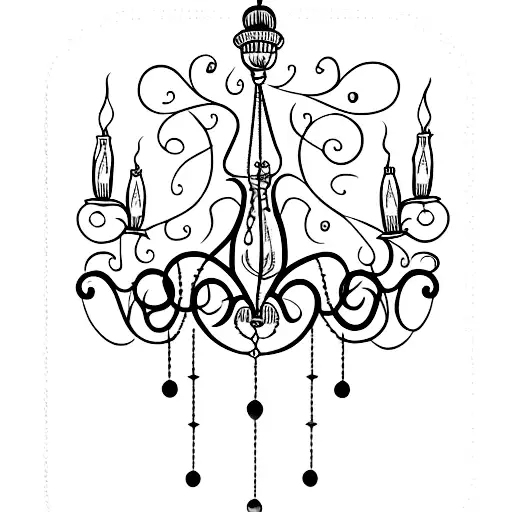 Vintage Chandelier With Little Roses