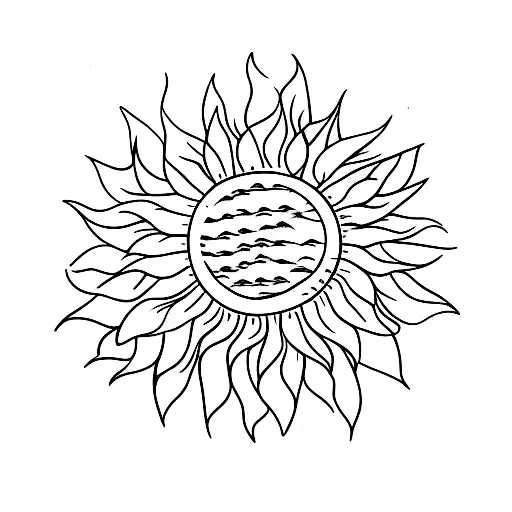 Sunflower With Birch Trees