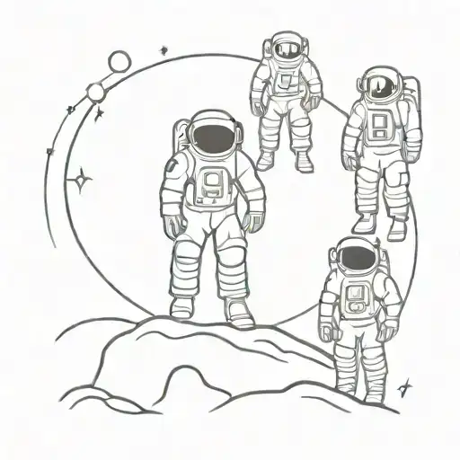 3 Astronaut On A Planet