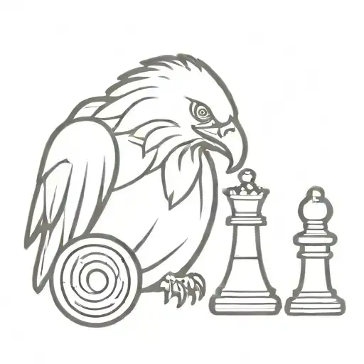 Eagle Holding Chess Piece