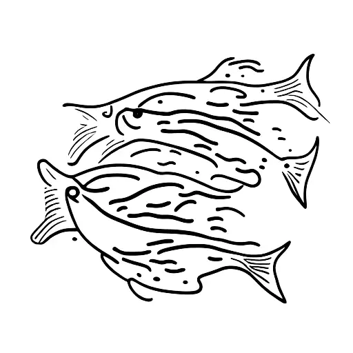 Two Fish Swimming In The Ocean