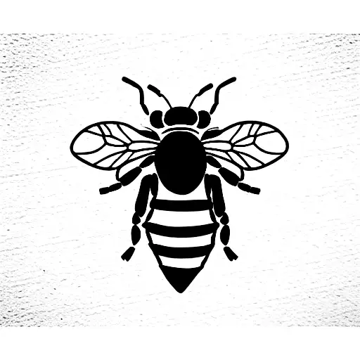 Bee With Elephant Outline